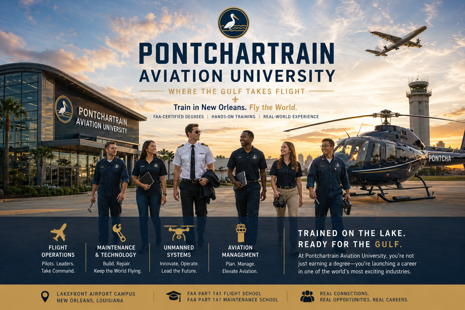 Students Training with Helicopters